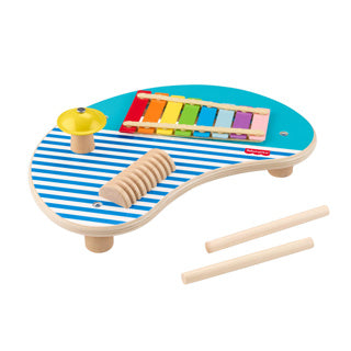 Dřevěný hudební stolek Fisher-price - s nástroji - 3 díly