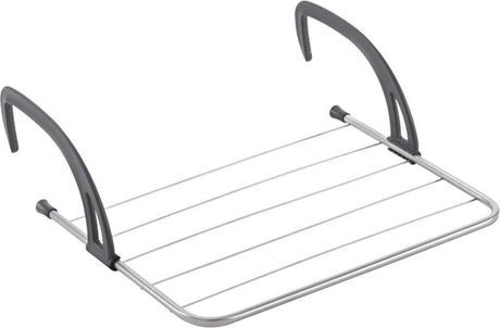 Metaltex favonio radiator balkong tørkestativ 3 m tørkelinje sølv sort