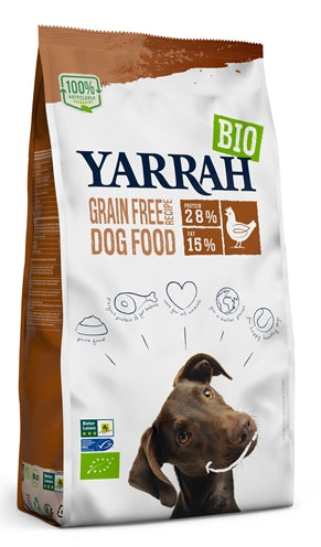 Yarrah Dog Begne biologico per adulti -Pesce di pollo senza