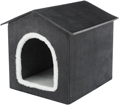Trixie dog basket cat basket house livia gray white