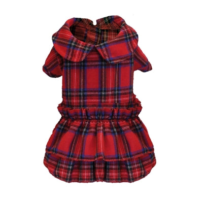 Croci Christmas Dress Scottish Window Red