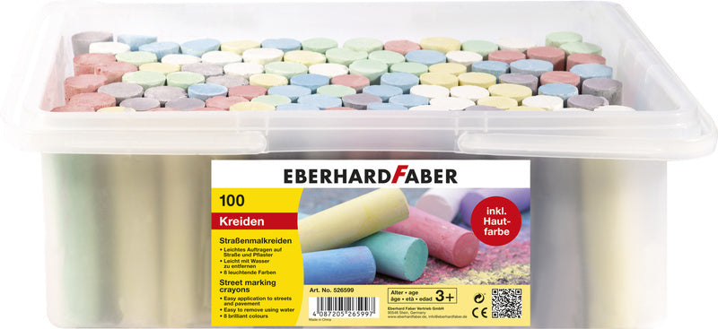 Eberhard Faber Eberhard Faber EF-526599 Stoepkrijt Glitter 100 Stuks In Bak