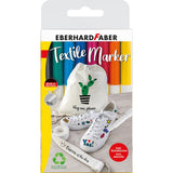 Eberhard Faber Eberhard Faber Textielmarker 8 pieces in case + 4 stencils with templates