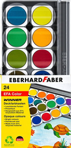 Eberhard Faber Eberhard Faber EF-578324 Paint Box Winner 24 Colors + Mixing Palette