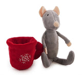 Rosewood mouse in teacup plush