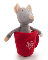 Rosewood mouse in teacup plush