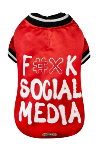 Croci Hundejacke Social Media rot