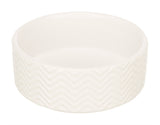 Trixie Food Bowl Drink Bowl Wave Ceramic White