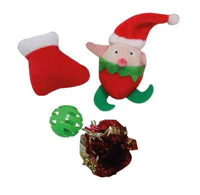 Croci Weihnachten Katze Lolly mit Spielzeug