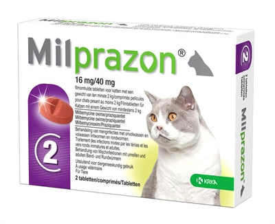 KRKA MILPRAZON WORMINGSTABLETS CAT