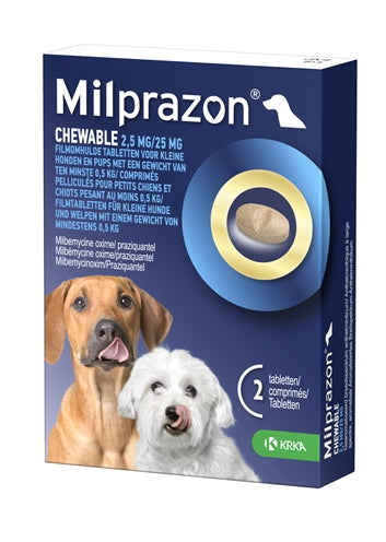 Krka Milprazon Chewable Tabletter Worming Tablets Dog