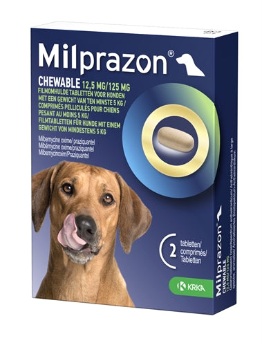 Krka Milprazon Chewable Tablets Worming Tablets Dog