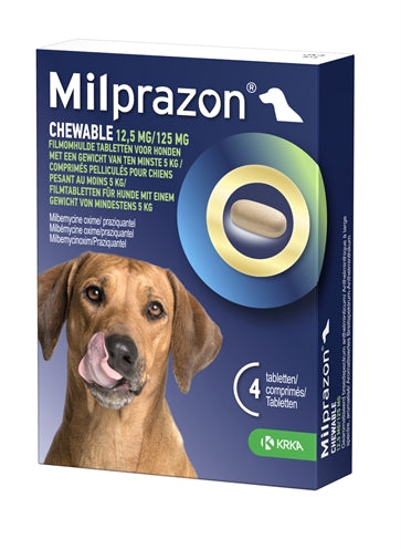 Krka Milprazon Chewable Tabletter Worming Tablets Dog