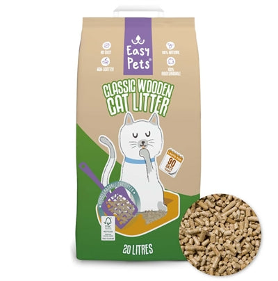 Easypets Pellets de madera biodegradable lámpara de gato