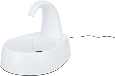 Trixie Drinking fountain Curved stream plastic white