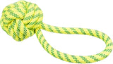 Trixie aquatoy rope with ball floating polyester yellow green