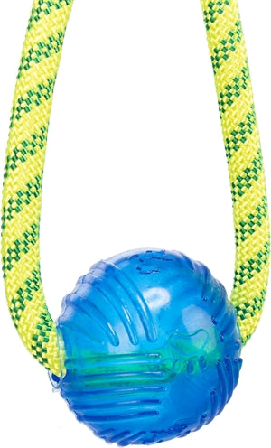 Trixie Aquatoy Rope Pull Toy Floating Polyester Yellow Green