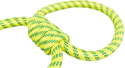 Trixie aquatoy rope pull toy rings polyester yellow green