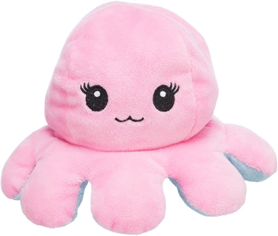 Trixie Octopus omkeerbaar pluche roze lichtblauw