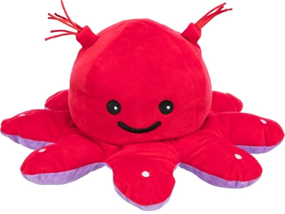 Trixie octopus reversible plush red purple