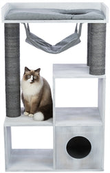 Trixie scratching post with cupboard function gray