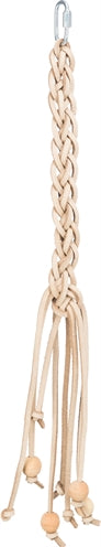 Trixie Toy Laces Leather With Wooden Beads Naturel