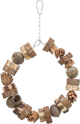 Trixie Ring Swing Wood Pine Cones Natural