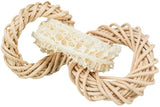 Trixie ring with rattan and corn leaf natural
