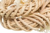 Trixie ring with rattan and corn leaf natural