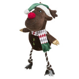 Trixie xmas reindeer with flost rope legs plush cotton