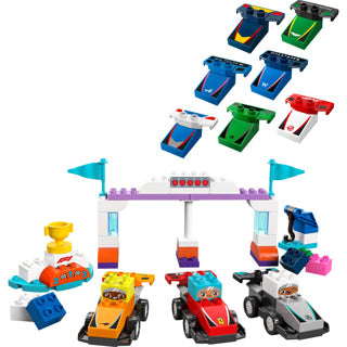Lego Duplo Town 10445 F1 Team Rennautoen a Chauffeuren