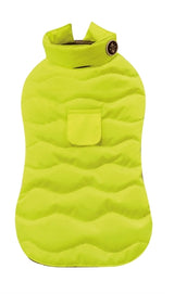 Croci Coat crocce imbottito foglie ecologiche riciclate giallo