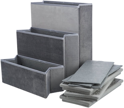 Trixie staircase with storage space gray