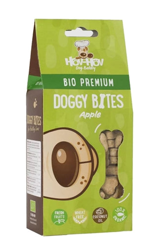 Hov-hov Bio premium doggy bites tarwevrij appel