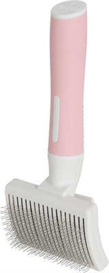 Zolux Anah Slicker Brush behållen rosa vit