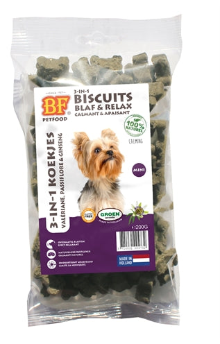 Bf petfood 3 in 1 hondenkoekjes blaf relax mini