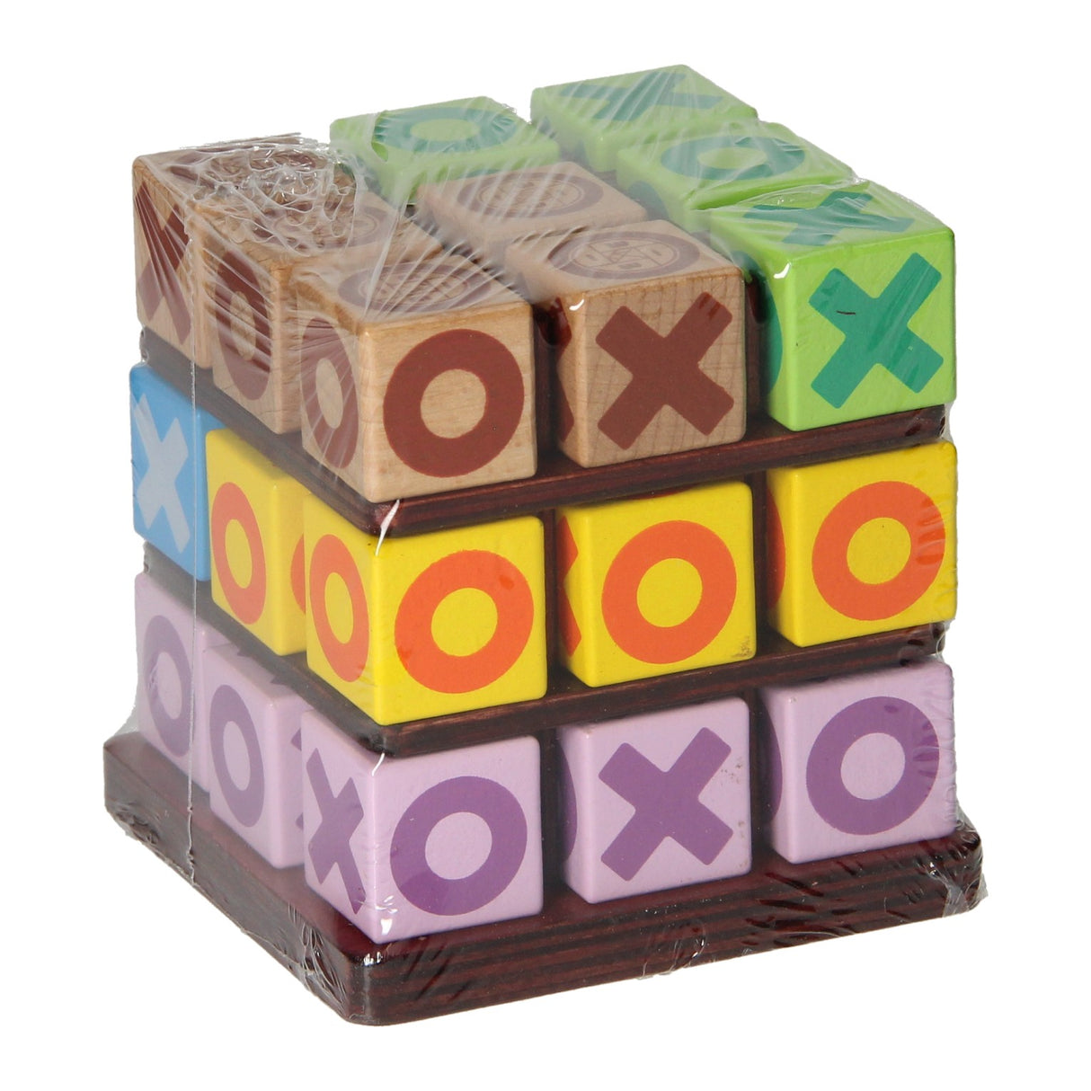 Holz 3D Tic Tac Toe Spill, 26 Stéck.