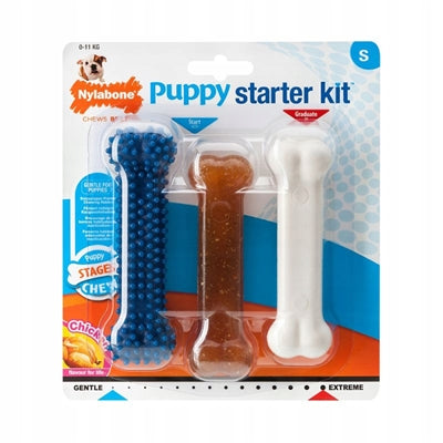 Nylabone Puppy Chew Chew Puppy Starter Kit Chicken