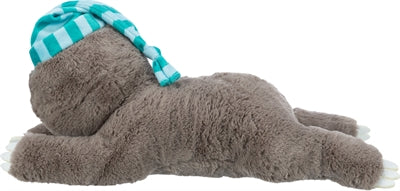 Gris paresseux en peluche trixie avec rythme cardiaque pour chiot