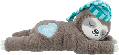 Gris paresseux en peluche trixie avec rythme cardiaque pour chiot