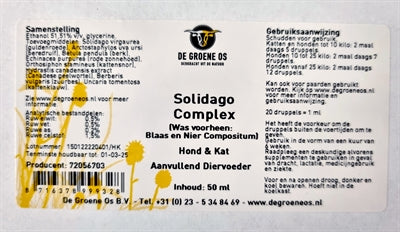 De groene os Solidago complex hond kat