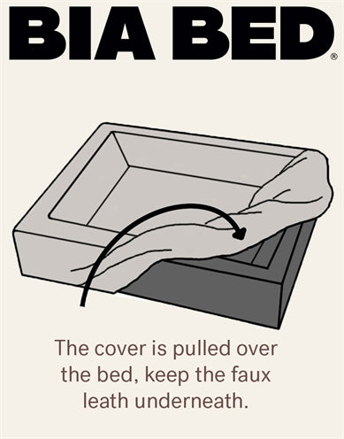 Bia bed ribbed cover dog bed sand