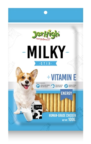 Jerhigh jerhigh Milky stix s piščancem in vitaminom E