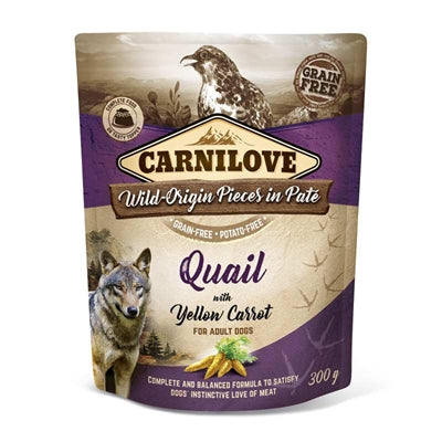 Carnilovove Dog Pucho Quail Giel Karrott