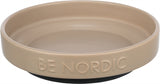 Trixie Be Nordic Food Bowl Cat Ceramic Rubber Taupe