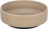 Trixie be nordic food bowl dog ceramic rubber taupe