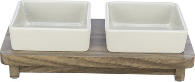 Trixie Food Bowl Dog Set CityStyle Keramisk grå brun