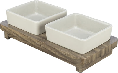 Trixie Food Bowl Dog Set CityStyle Keramisk grå brun