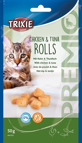 Trixie premio chicken tuna rolls for cats gluten -free