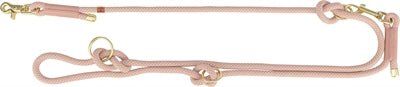 Trixie soft rope dog leash adjustable pink light pink